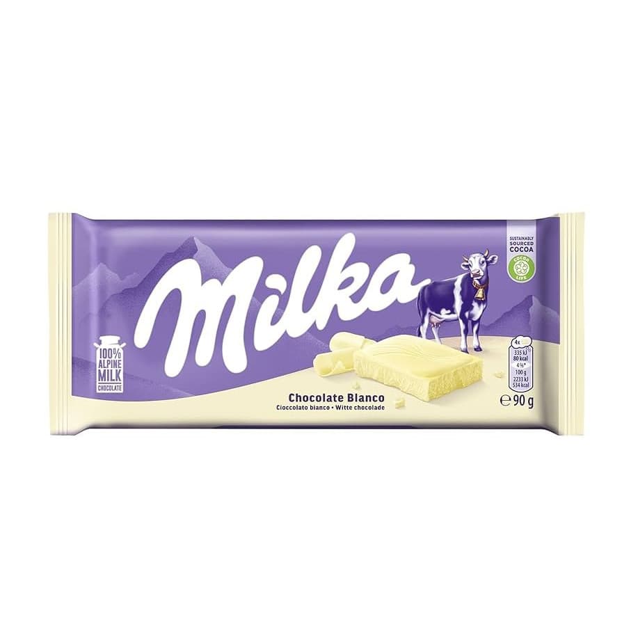 Milka White Chocolate 90g Importado Original Pronta Entrega