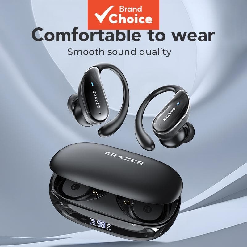  ERAZER XT80 Pro Fone de Ouvido Bluetooth 5.4 ANC Cancelamento de Ruído Fones de Ouvido Esportivos IPX7 Microfone de