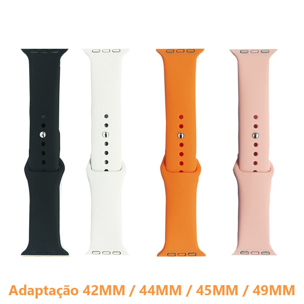 Pulseira De Smartwatch Relógio Inteligente Silicone Multicolorido Simples 42mm 45mm 49mm Para W59/W69/W68