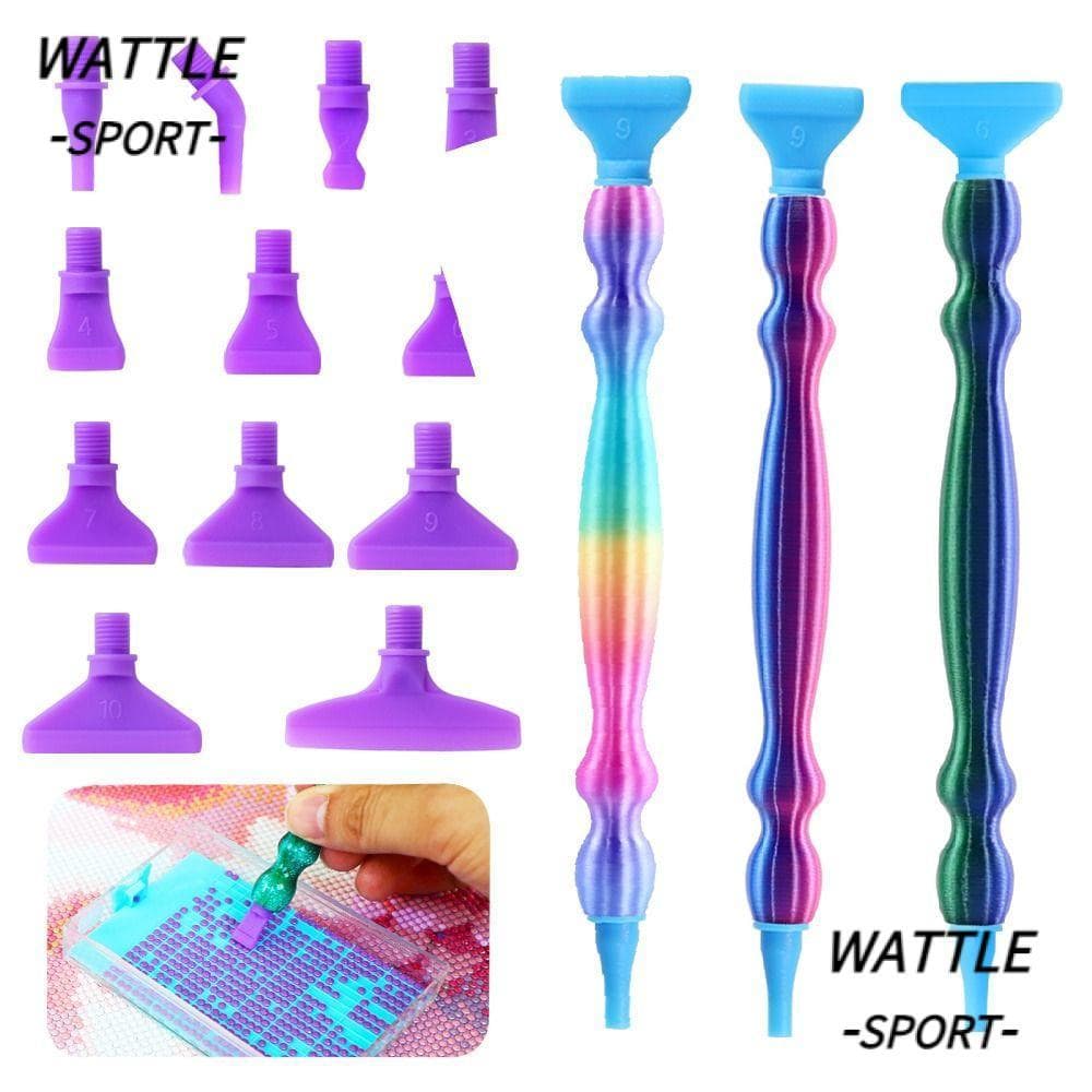 Caneta De Pintura Diamante WATTLE 5D , Canetas De Substituição Para Artesanato DIY Broca De Ponto , Com Pontas Multifunc