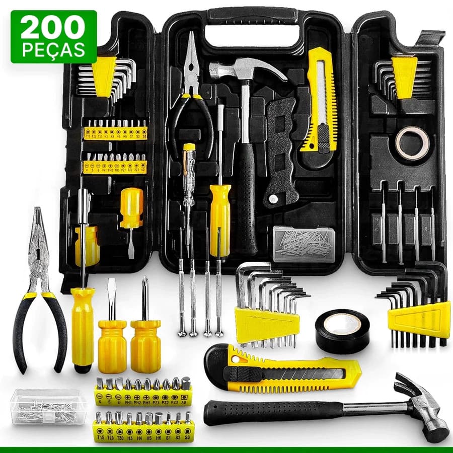 Kit Jogo De Ferramentas Completo 62 Pcs C/Soquetes Chaves Maleta original