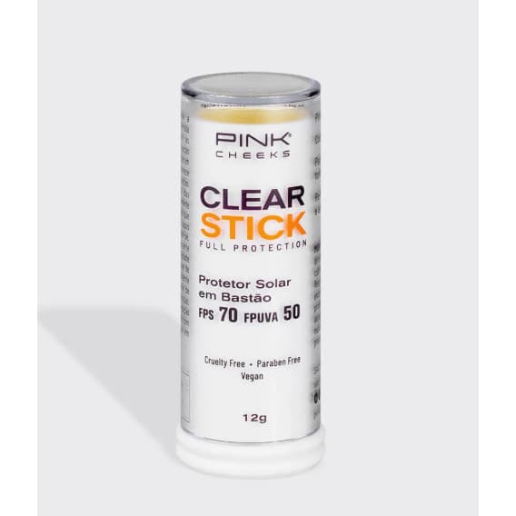 Filtro Solar Protetor Solar TRANSPARENTE em bastão PINK CHEEKS promoção SEM COR
