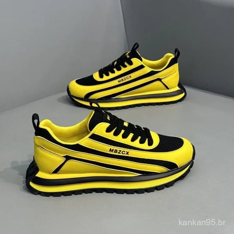 Novos Tênis Masculinos de Malha Respirável, Tênis de Corrida Esportivos, Marca de Luxo, Sapatos Casuais para Homens, Tên