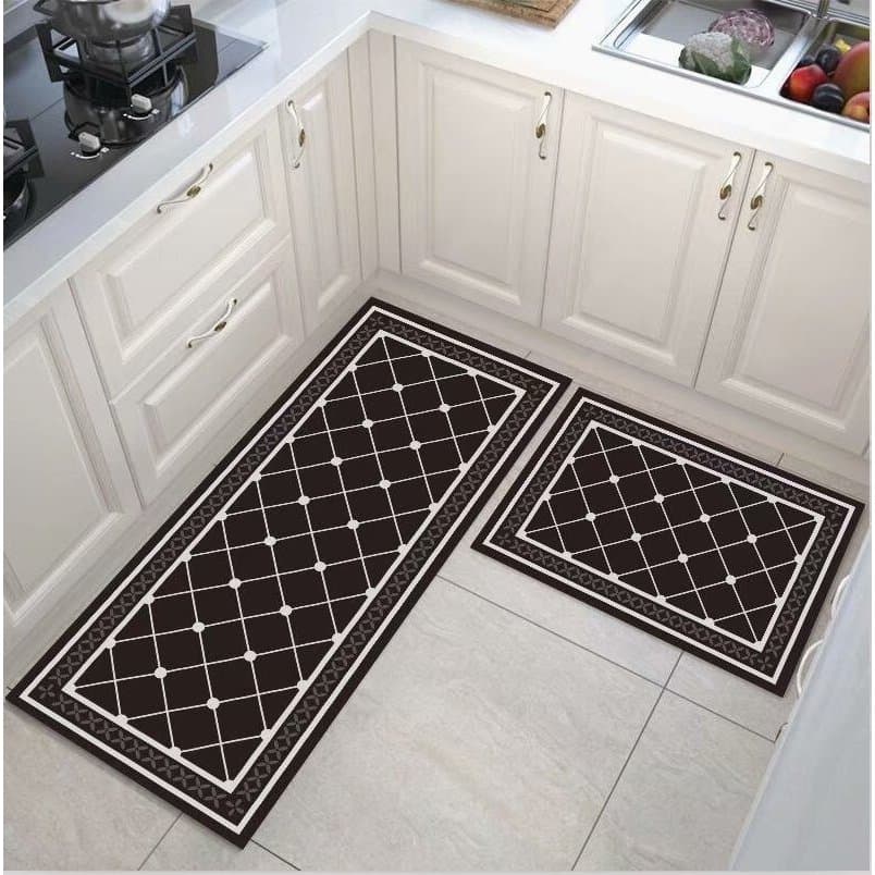 Tapete de chão de cozinha doméstico antiderrapante absorvente pé tapete quarto cabeceira sala estar sofá frente pé tapet