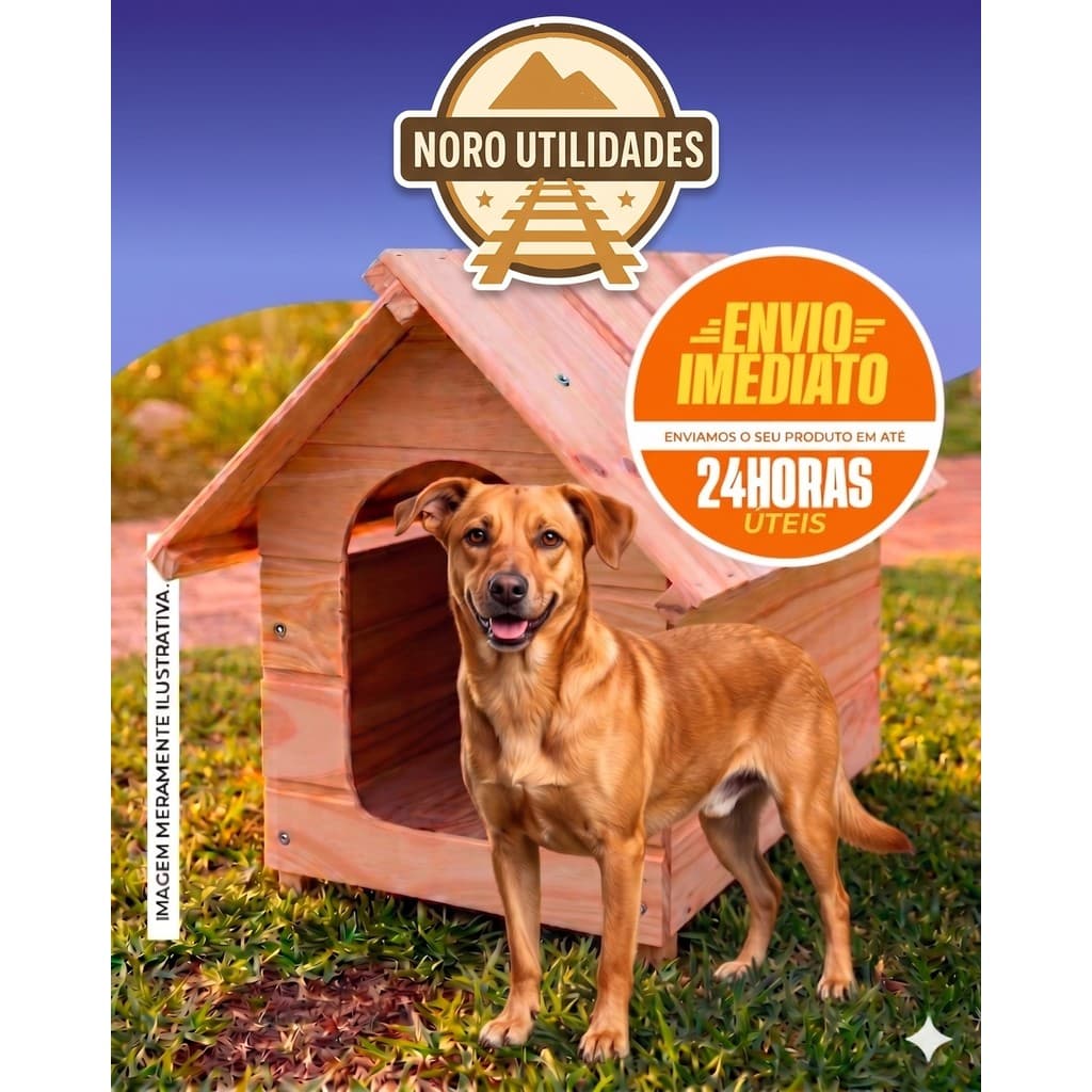 Casinha Cachorro N3 Madeira Pinus Resistente Poodle Porte Médio Pequeno Casa Pet Envio Rápido!