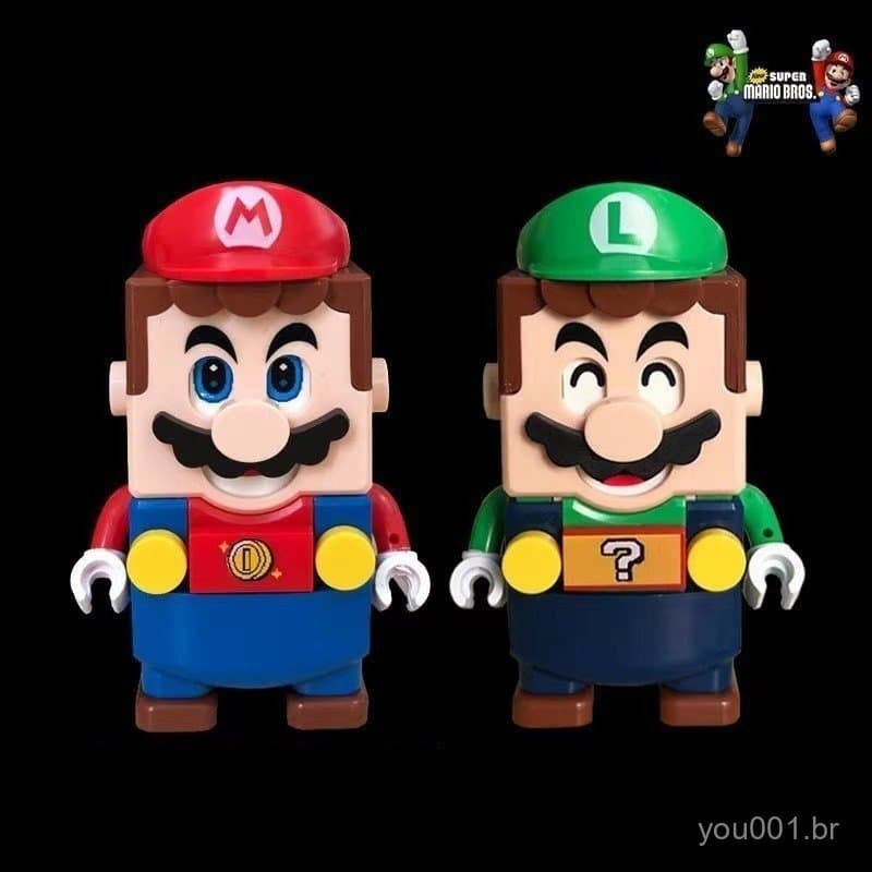 Lego Mario Mario Luigi Mini Personagem Brinquedo de Blocos de Montar para Crianças Presente