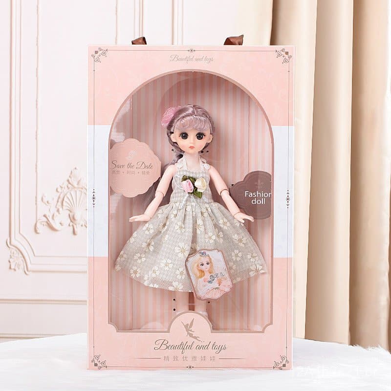 Presente de instituição de treinamento: caixa de presente com boneca articulada de 12 polegadas, boneca feminina realist
