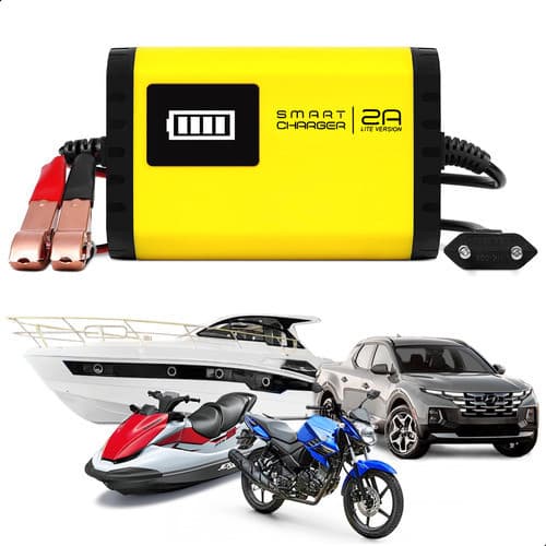 Carregador De Baterias 2AH barco carro moto jetski lancha 12v smartcharger bivolt