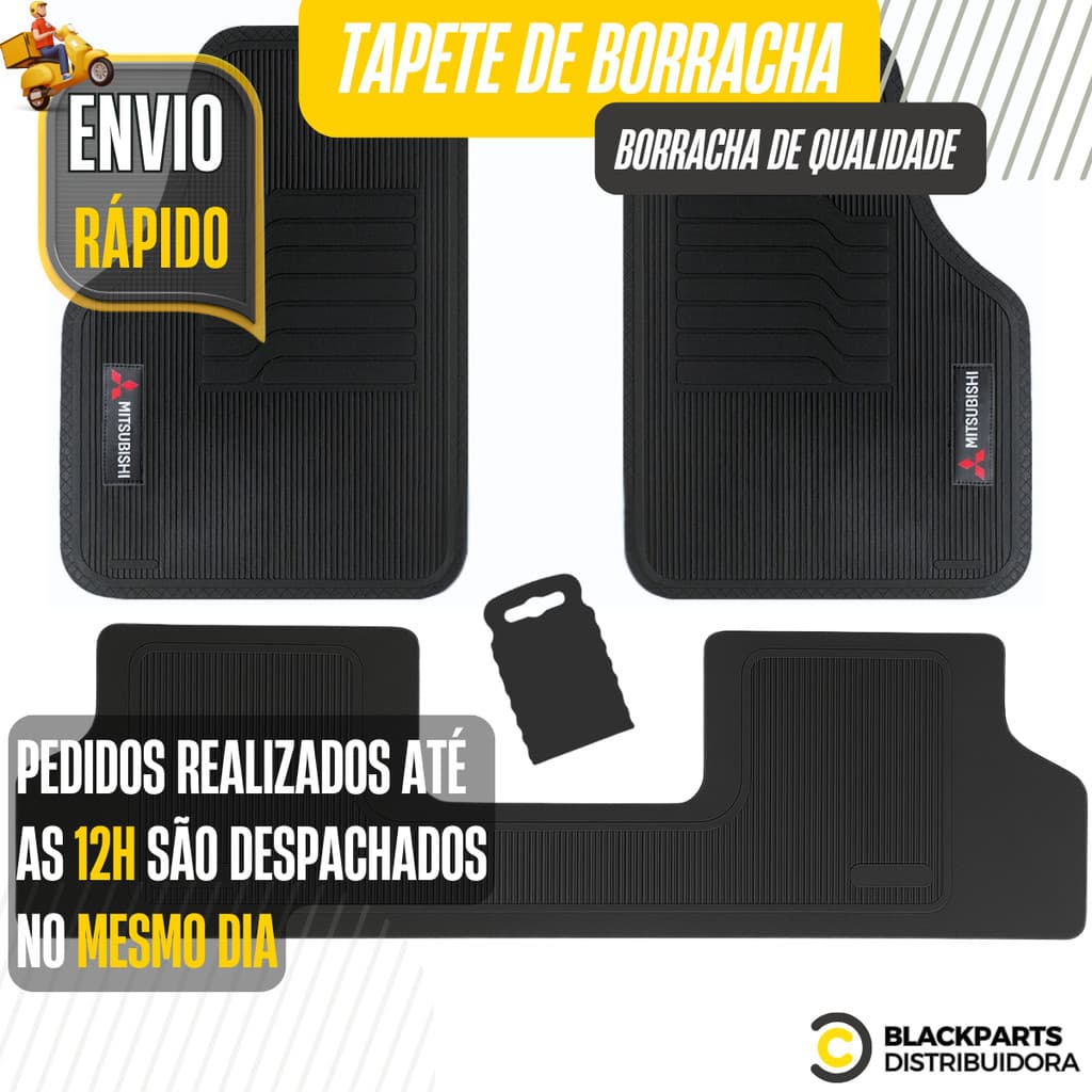 Kit Tapete Automotivo de Borracha Personalizados Mitsubishi