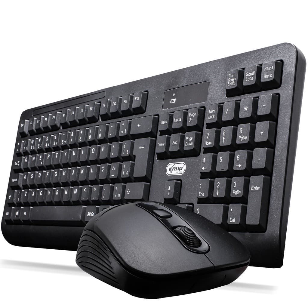Kit Teclado Mouse Gamer Slim Portátil 2.4ghz Sem Fio Wireless Pc Teclas Macias