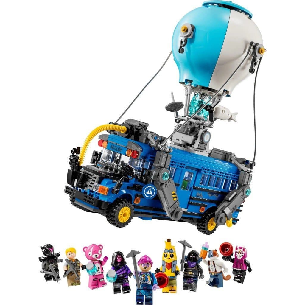 93PD 954 Unidades |     Blocos de Montar Fortnite Battle Bus, Brinquedos Educativos Compatíveis com Lego, Presentes para