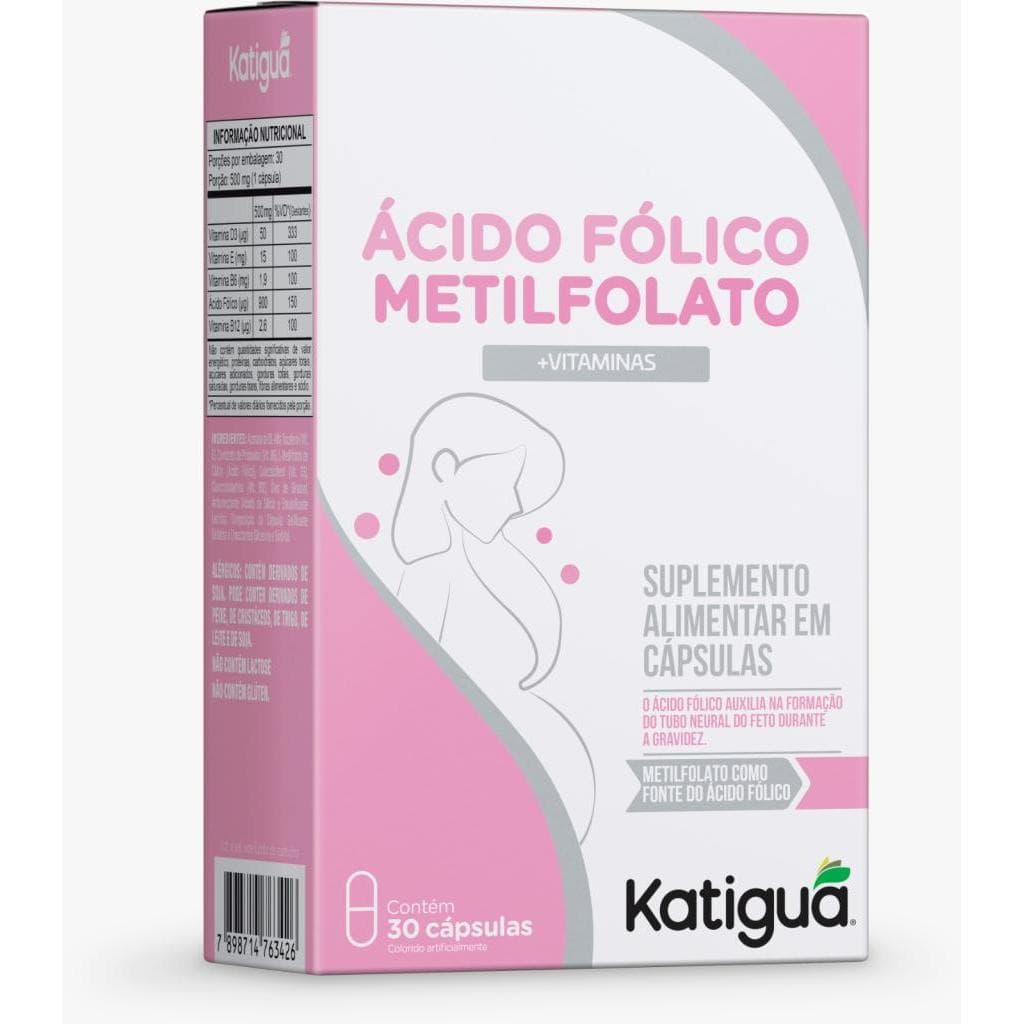 Ácido Fólico Metilfolato + Vitaminas 30 Cápsulas - Katiguá