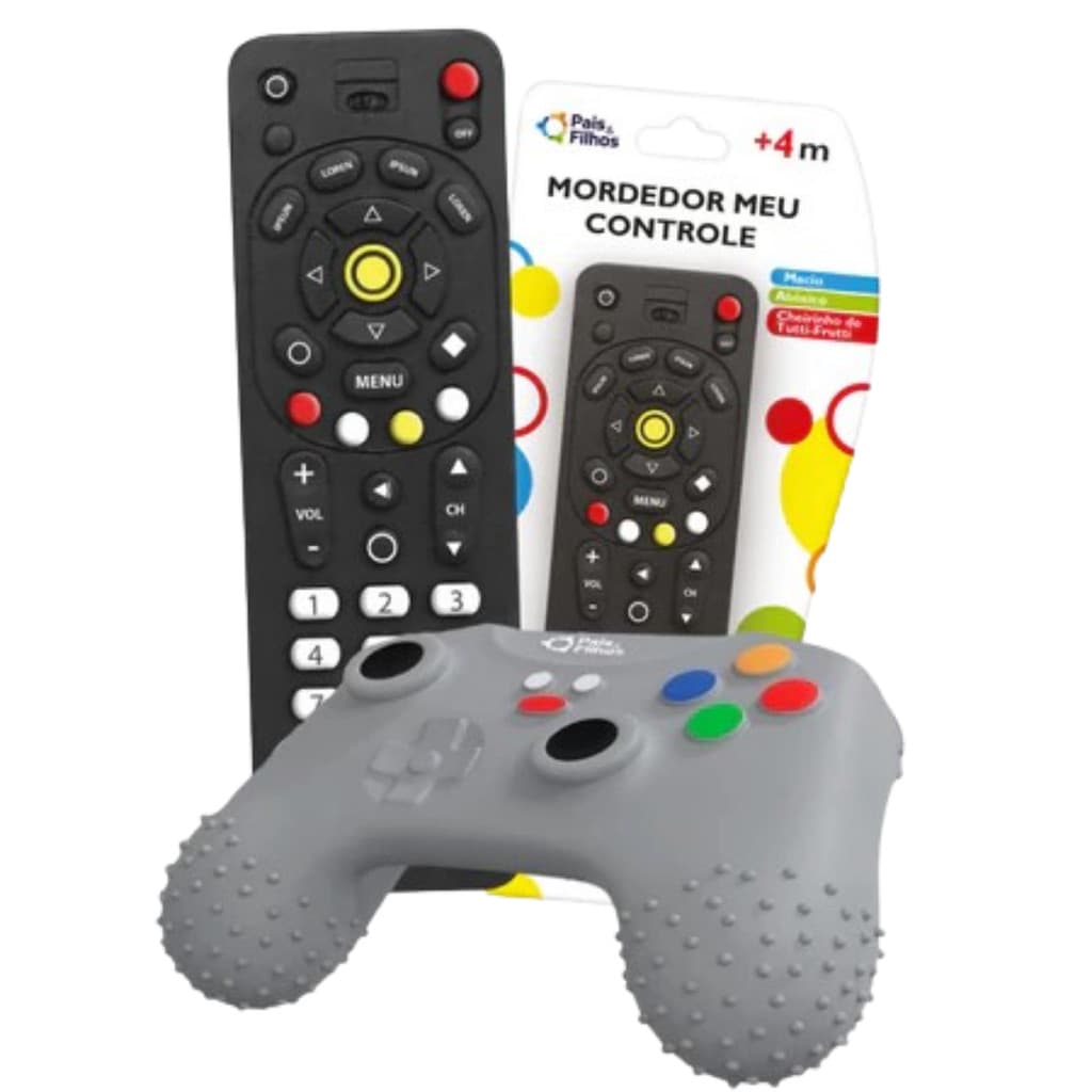 Mordedor Controle Remoto Televisão E Mordedor Joystick Controle Videogame 4m+ Pais & Filhos