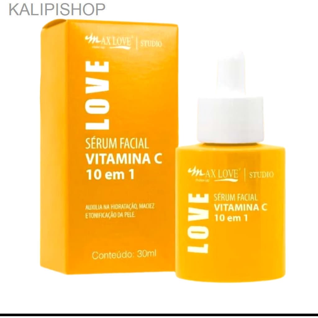 ✨ Sérum Facial Vitamina C 10 em 1 Max Love – Antioxidante, Clareador e HidratanteEA37