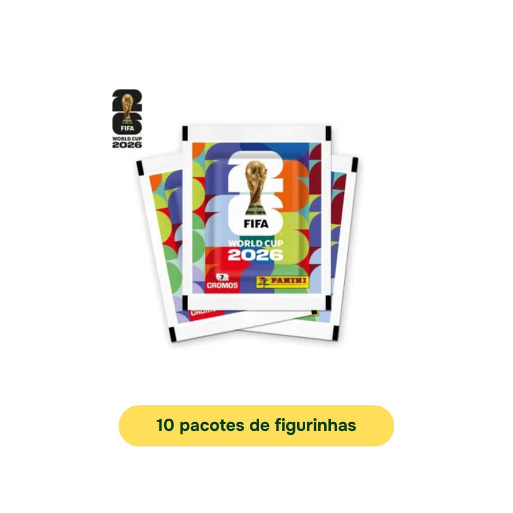 Envelope com 7 figurinhas da Copa 2026 - 10 Unid.