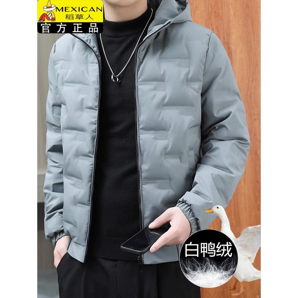 Espantalho inverno novo estilo jaqueta masculina leve quente para baixo acolchoado jaqueta masculina engrossado jaqueta 