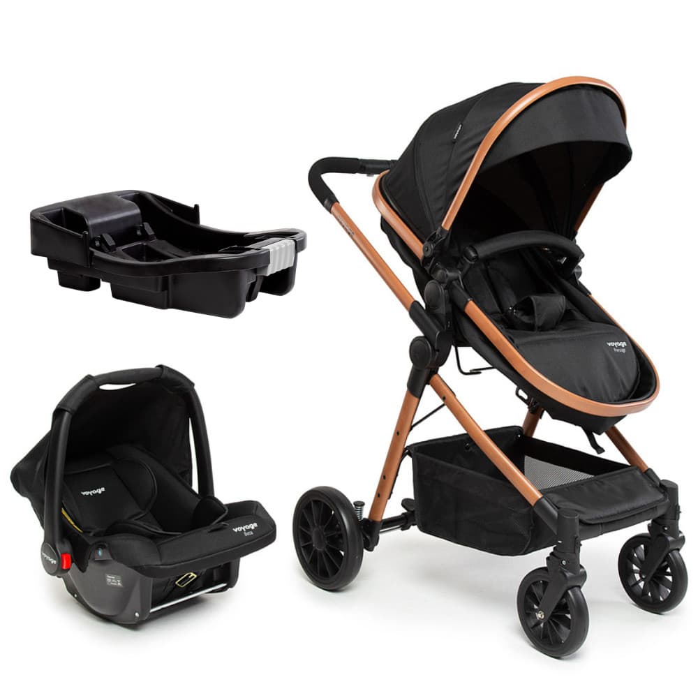 Carrinho Prestige bebê conforto e base Voyage