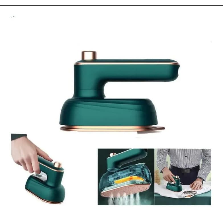 Mini Ferro de Passar Portátil – A Vapor e a Seco, 110–220V, Compacto, para Viagem e Uso Diário