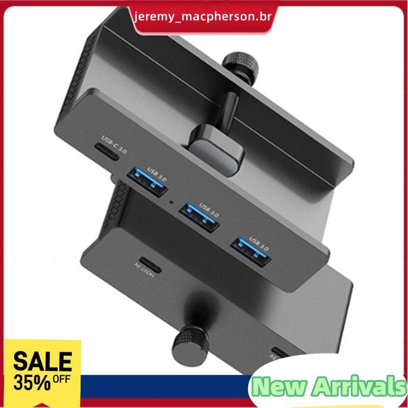 Clipe De Hub USB Para Desktop PC Braçadeira 3.0 Divisor Adaptador Extensão Acessório