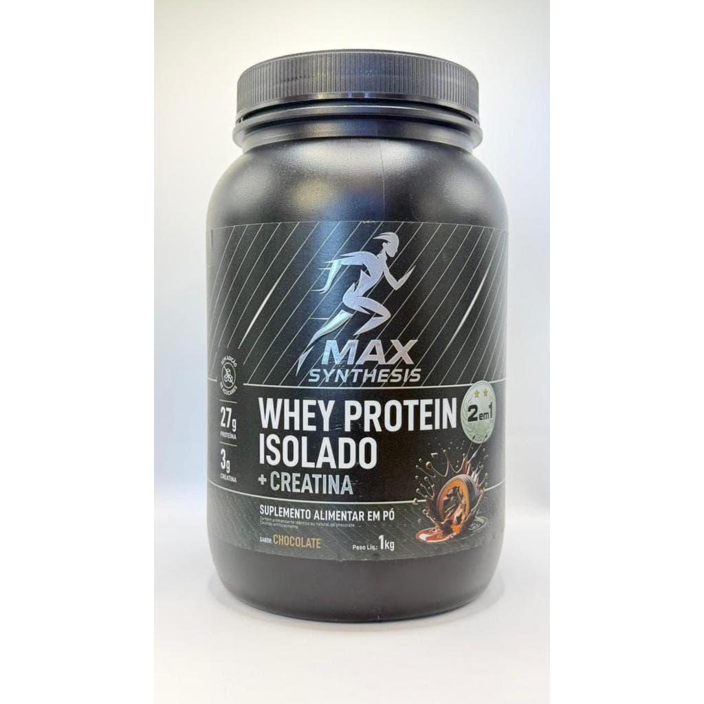 WHEY PROTEIN 2 EM 1  MAX SYNTHESIS (27G PROTEINA  3G CREATINA) - Chocolate