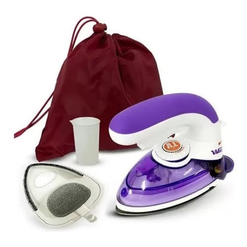 Ferro De Passar A Vapor Lanmax Steamer para Viagem Patchwork Lm-716 Cor Roxo 110v/220 1150w