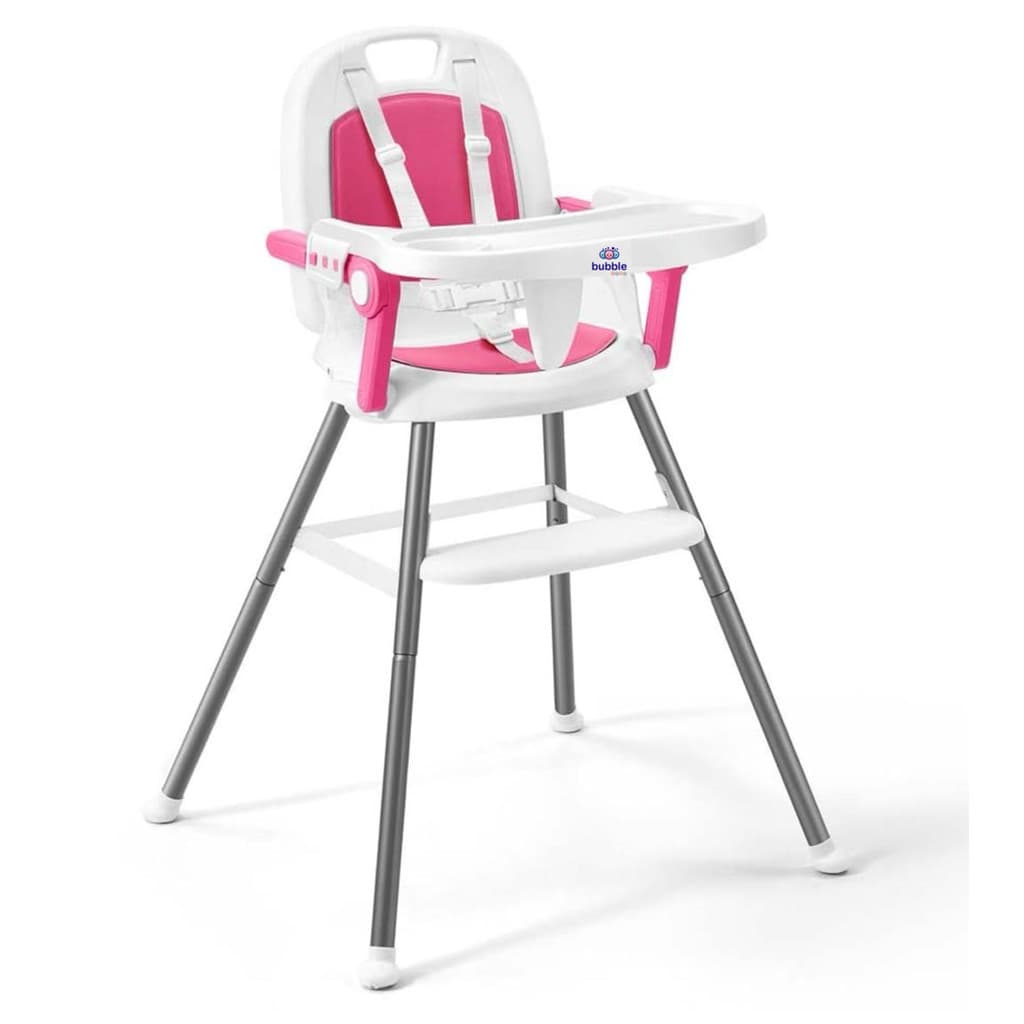 Cadeira de Alimentação Portátil Cherry 3 em 1 Rosa - Bubble Baby
