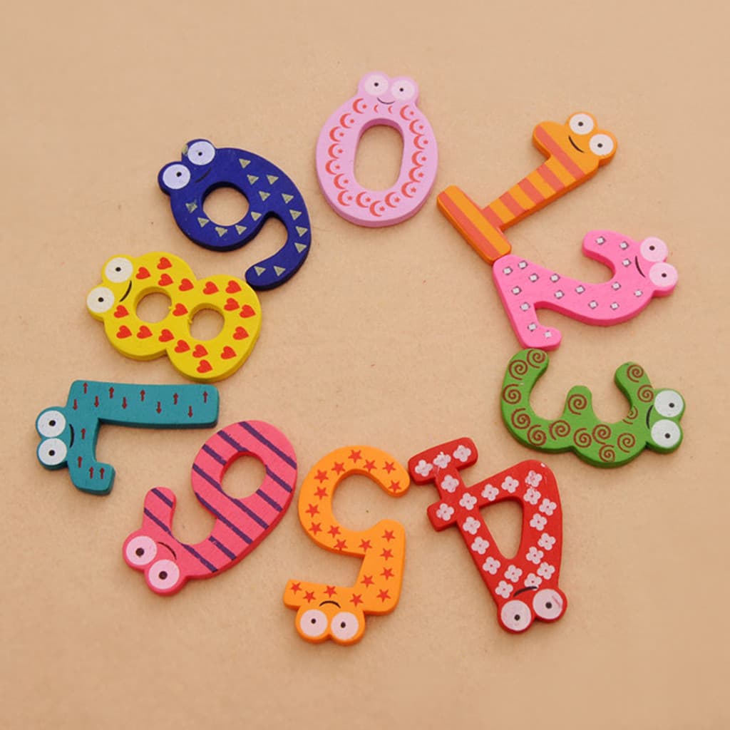Números De Madeira Ímã Brinquedo Educativo Seguro Material Ímãs De Geladeira Para Crianças Brinquedos Educativos Iniciai