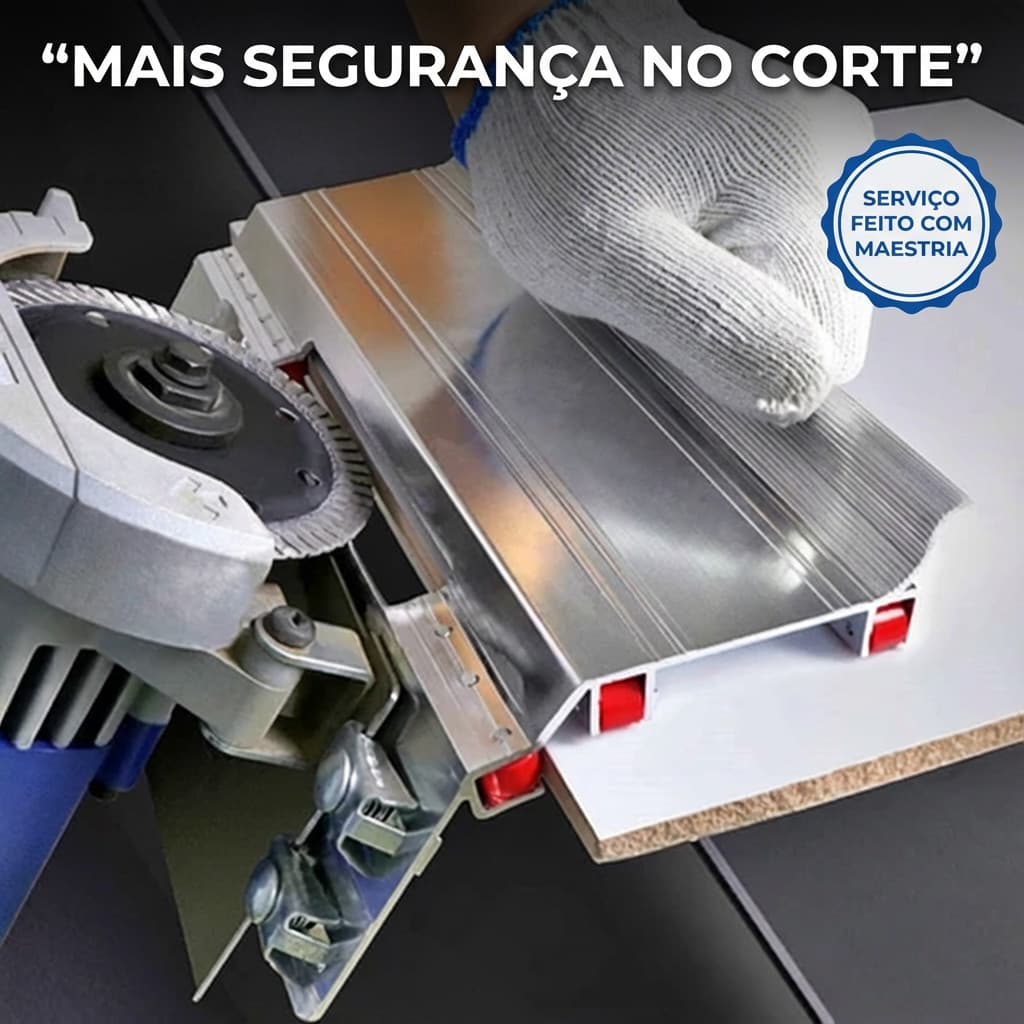 Suporte Guia 45° para Serra Mármore Corte Preciso em Porcelanato e Granito