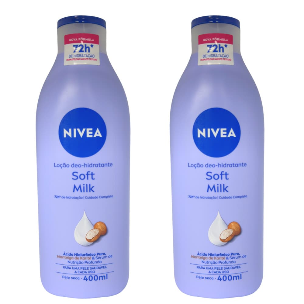 Nivea Hidratante Corporal Soft Milk 400ml Pele Macia