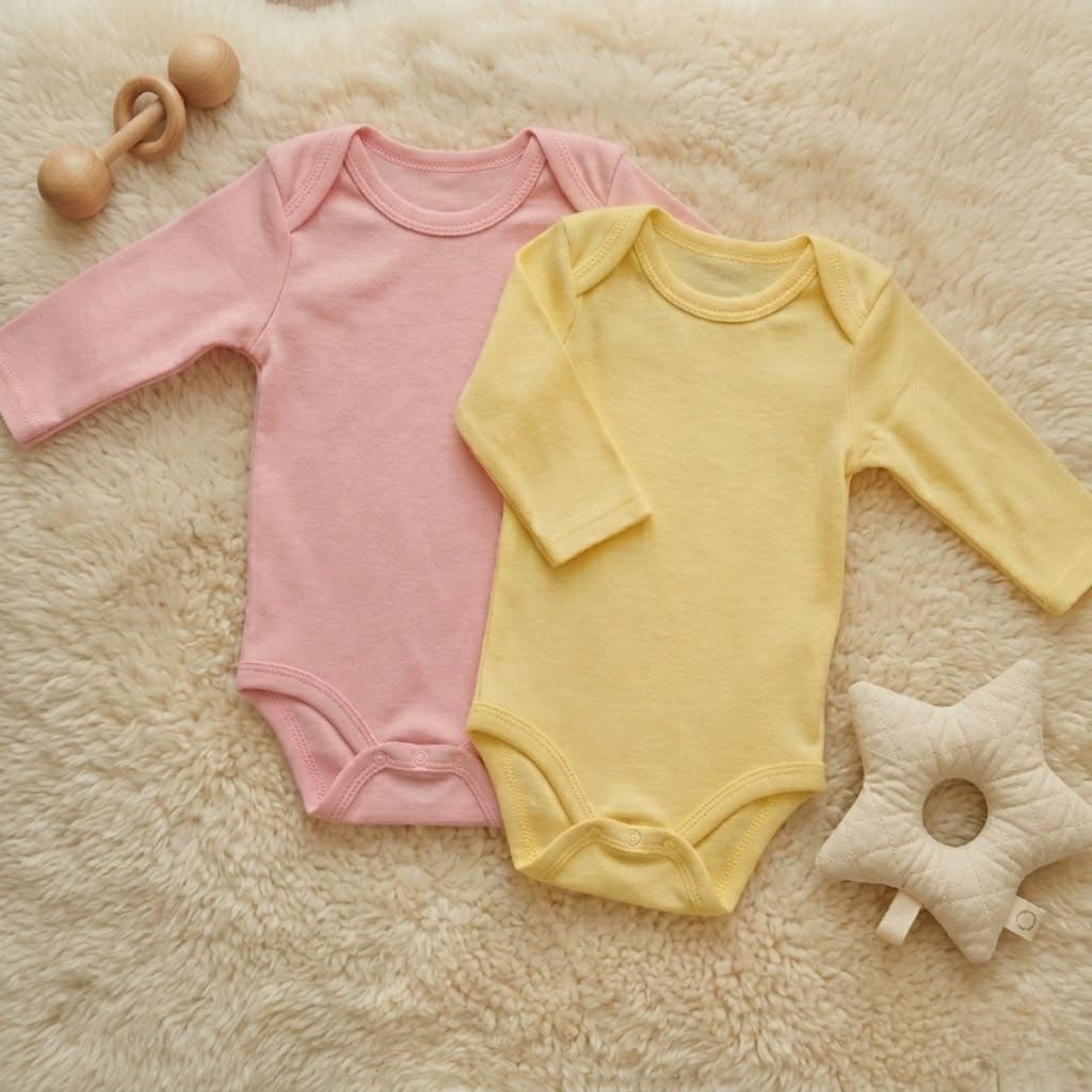 Kit 2 Body Bebê Infantil 100% Algodão Manga Longa Macio Confortável Roupa Bebê Enxoval Menino Menina