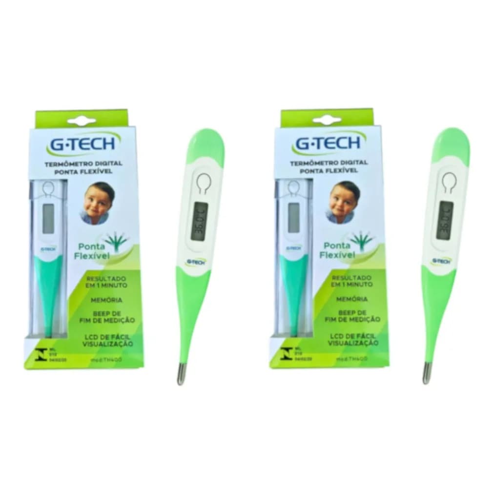 Kit Termômetro Digital Th400 Verde 2 Unidades G-tech