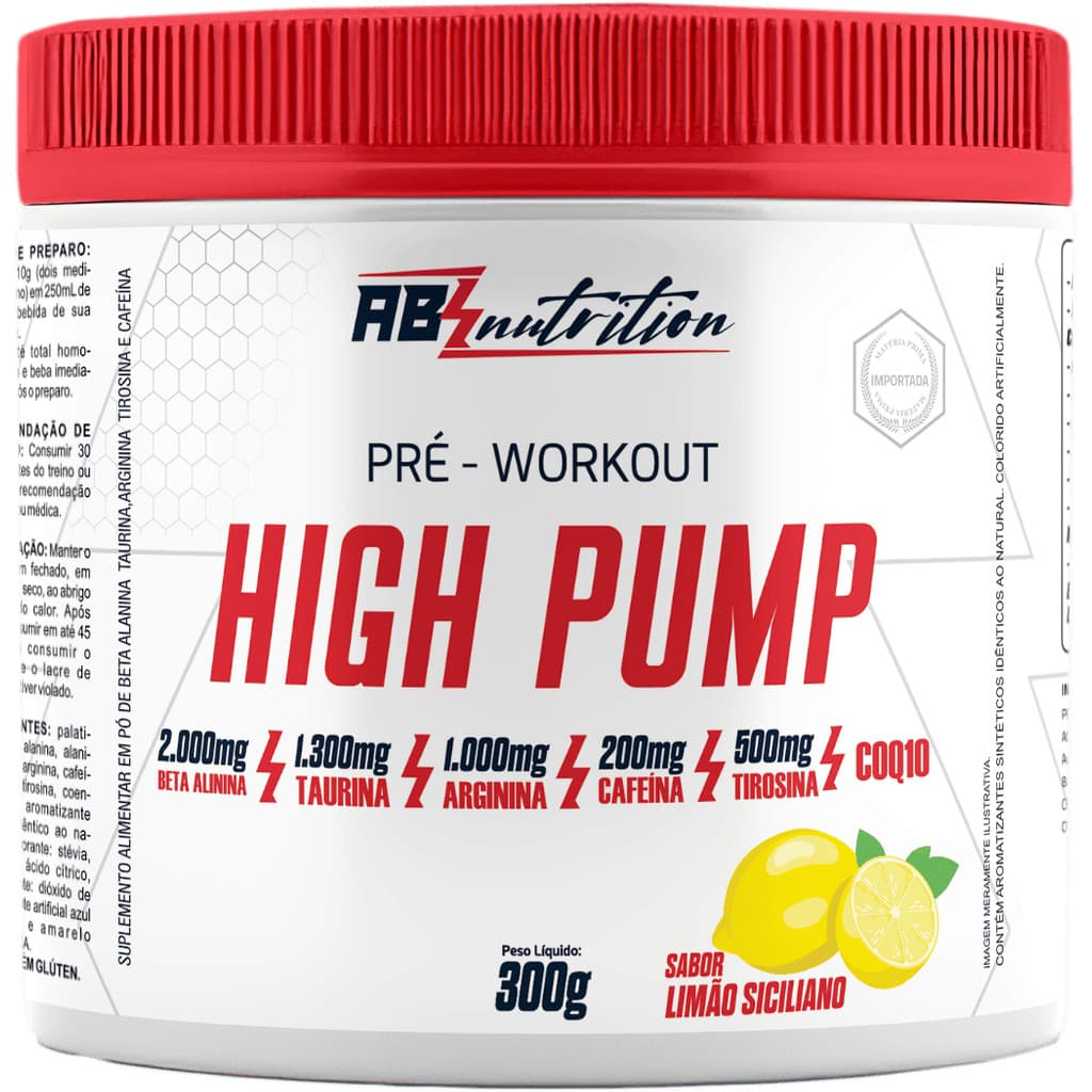 Pré Treino High Pump Limão 300g