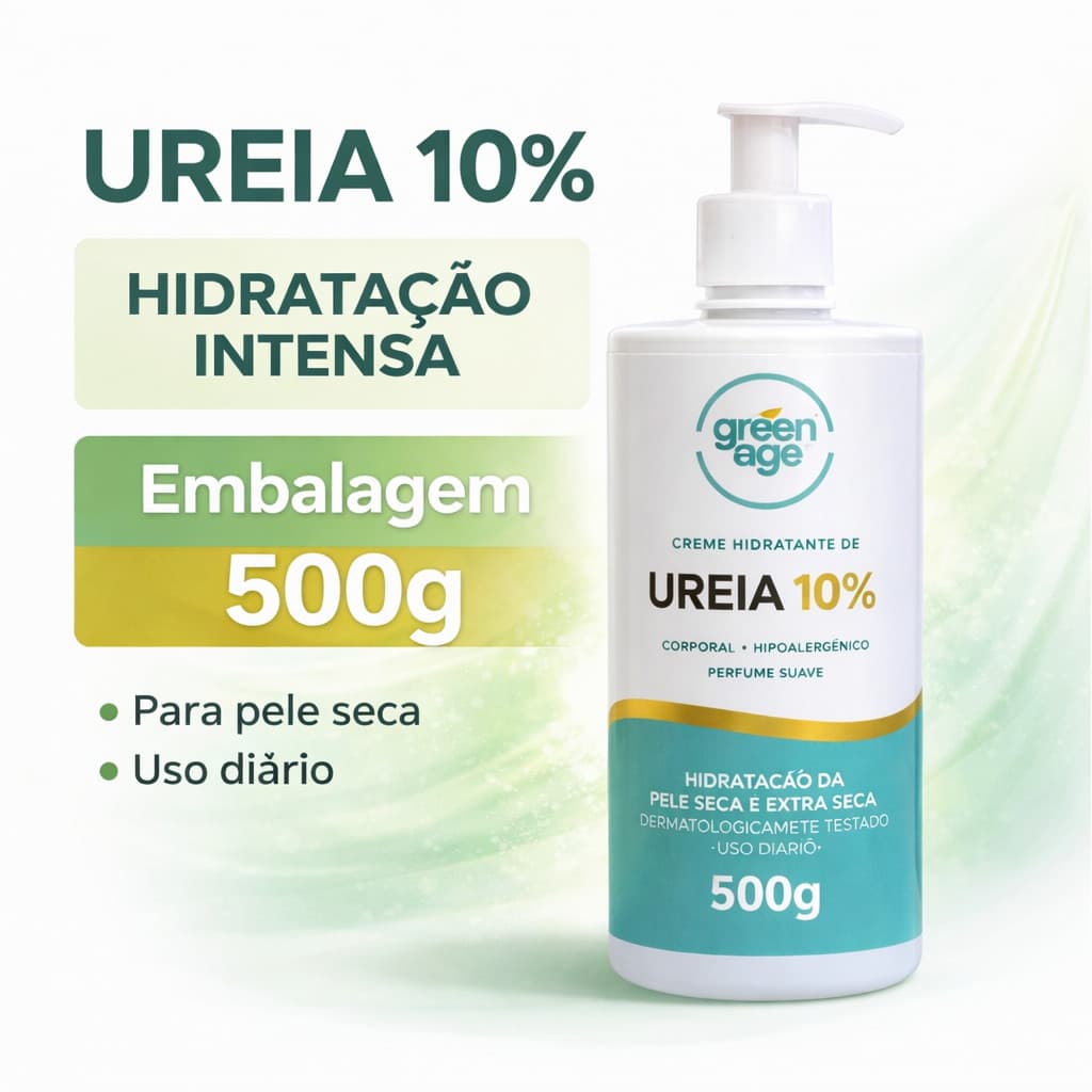 Creme Ureia 10% 500g Hidratante Corporal Ultra Hidratação Pele Seca Green Age Original