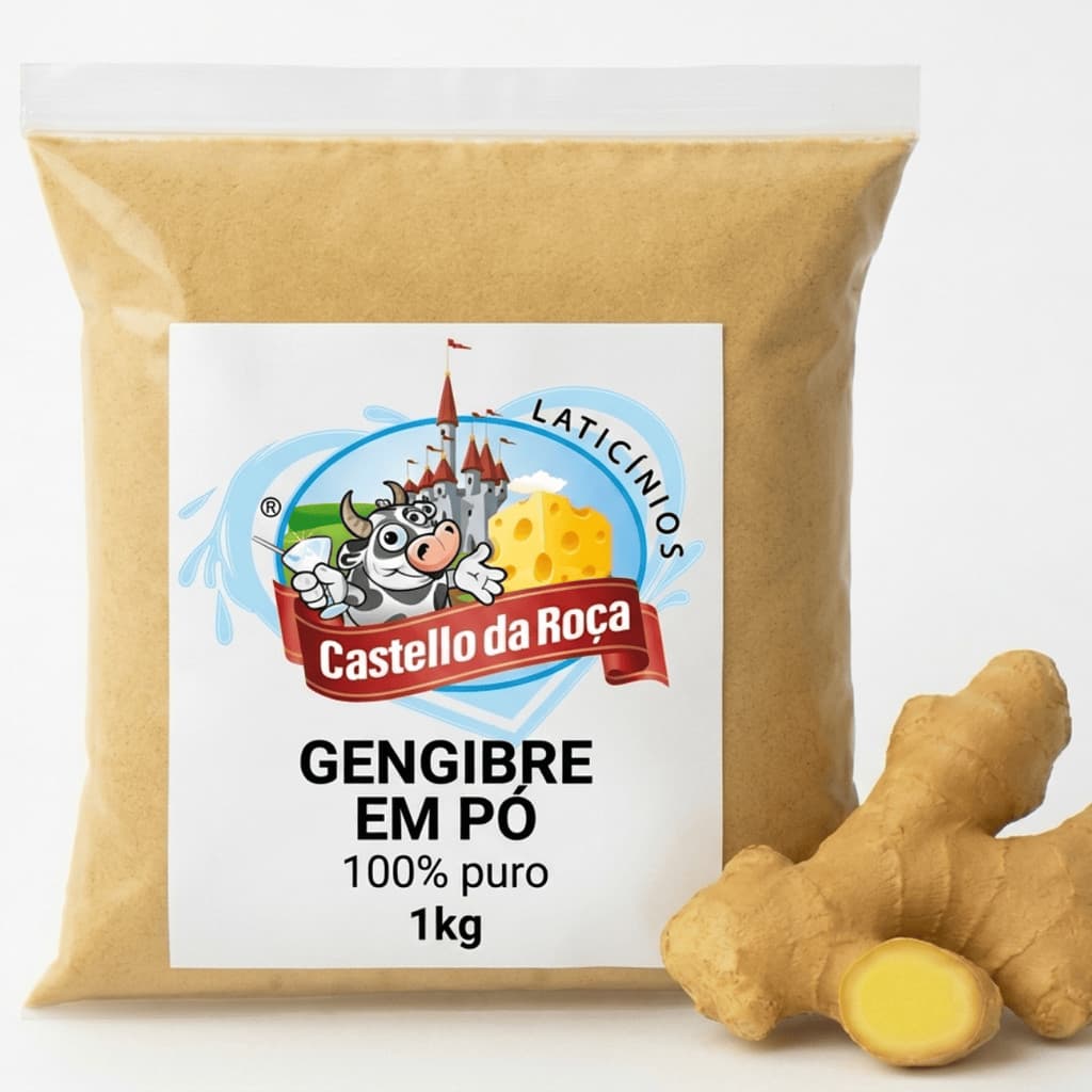 Gengibre em Pó 1kg 100% Puro | Natural para Chá, Temperos e Receitas