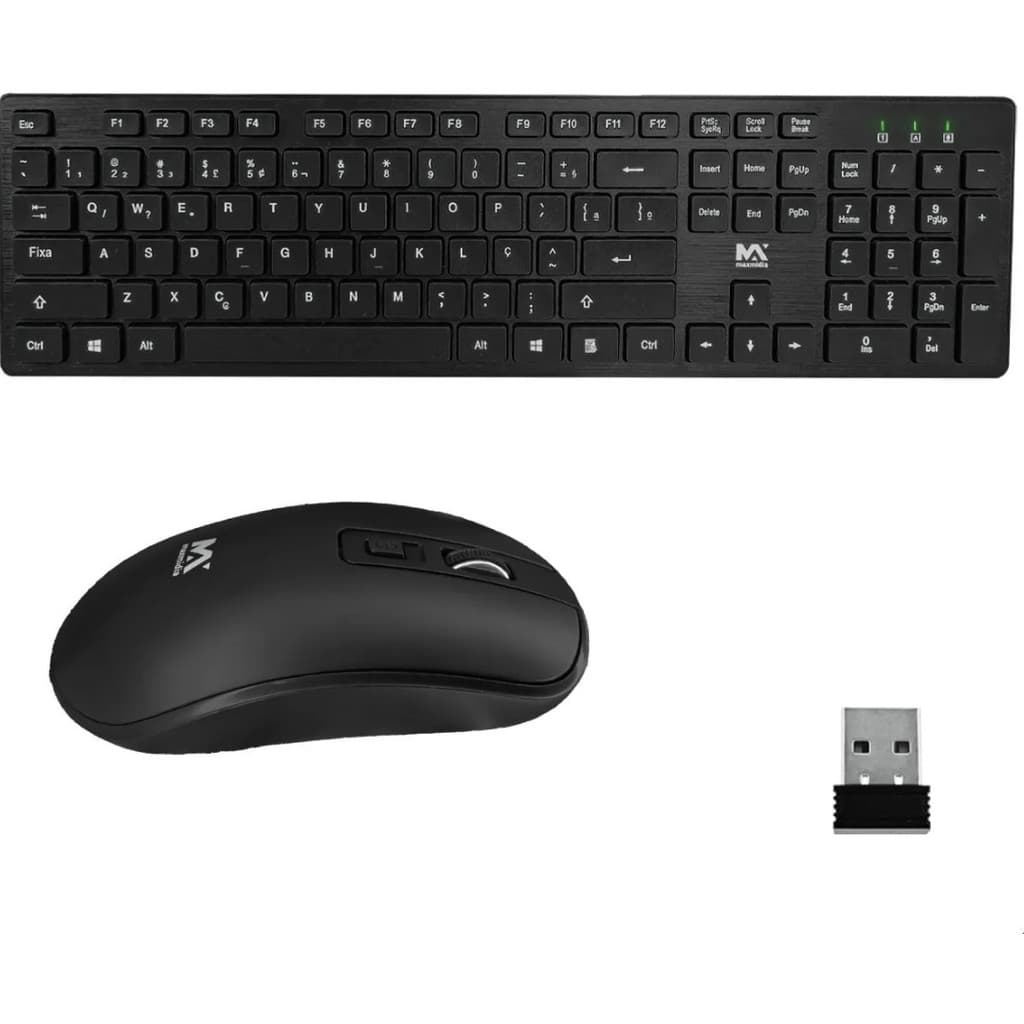 Kit teclado usb sem fio + mouse sem fio 2.4 ghz
