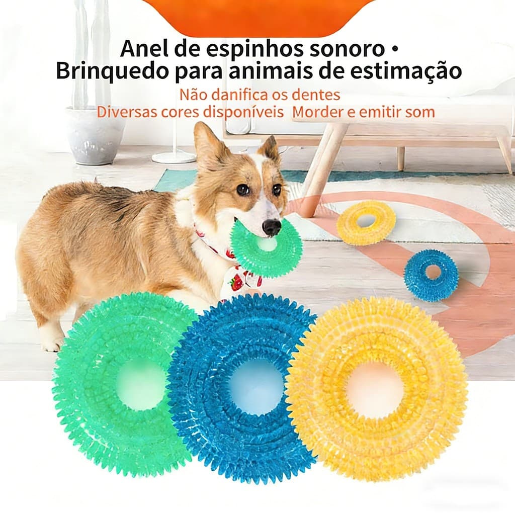 Mordedor Resistente Para Cachorro Brinquedo Pet Modedor De Silicone Para Aliviar O Estresse E Ajuda Na Limpeza Dental