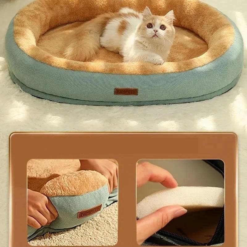 Cama para Gato Kimpets, Cama para Cão, Casinha Antiderrapante, Quente o Inverno, Casinha para Cães Pequenos, Almofa
