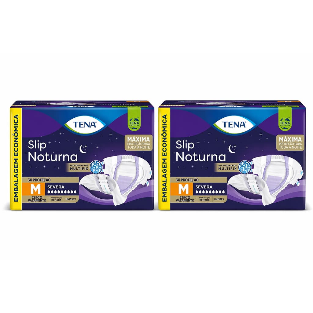 KIT/COMBO 2 Fralda Geriátrica Tena Slip Noturna M 16 Unidades (Envio Imediato)