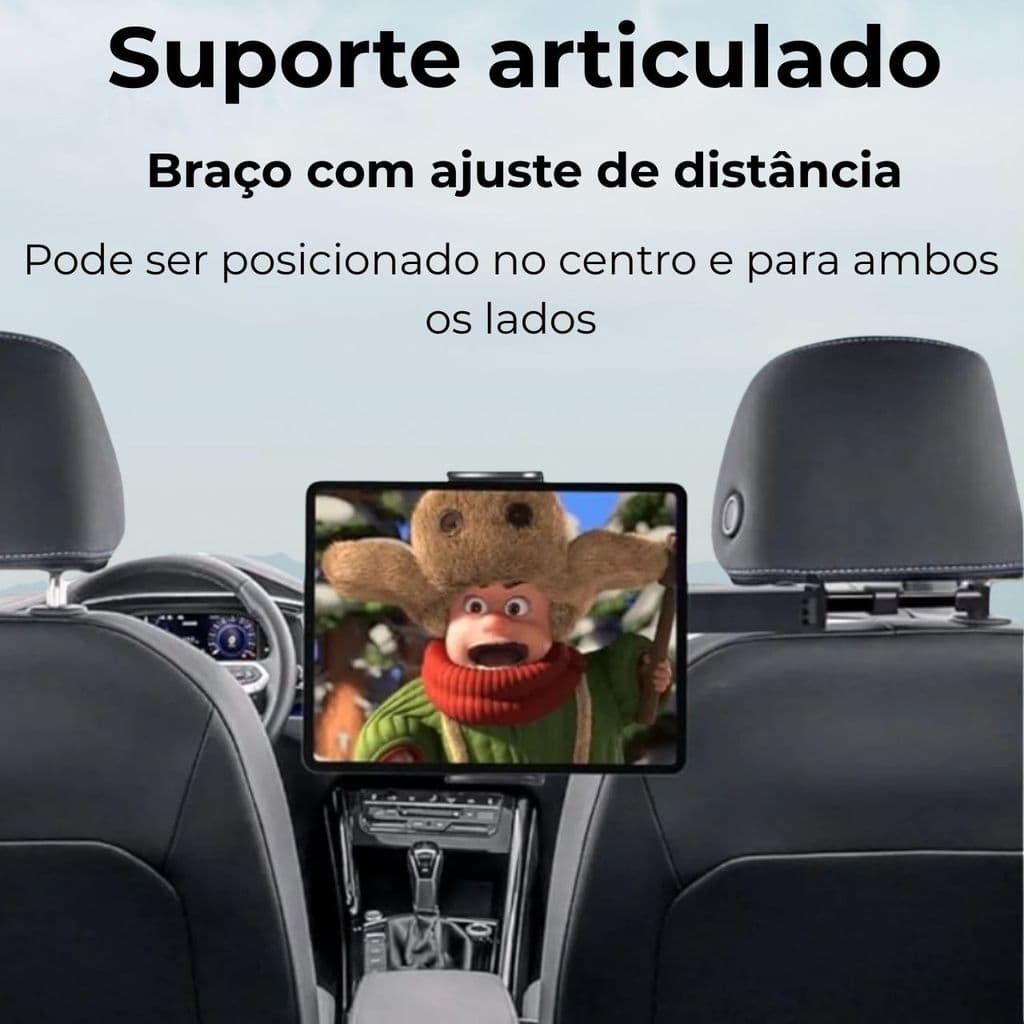 Suporte Veicular Para Celular Banco Traseiro 360 Graus Giratória Suporte De Tablet Dobrável E Extensível