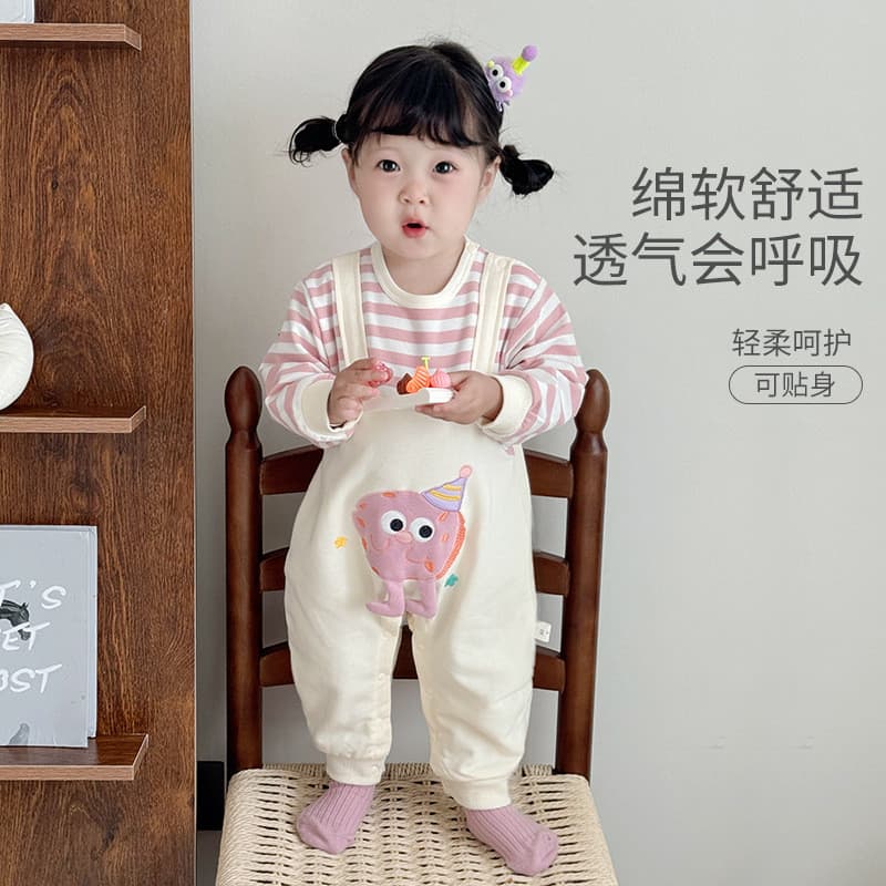 Macacão de bebê primavera outono 2025 novo estilo macacão roupas da menina do bebê recém-nascido moda Outing roupas maca
