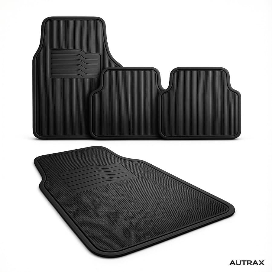 Jogo Tapete Carro Automotivo Borracha Universal 4 Peças Preto