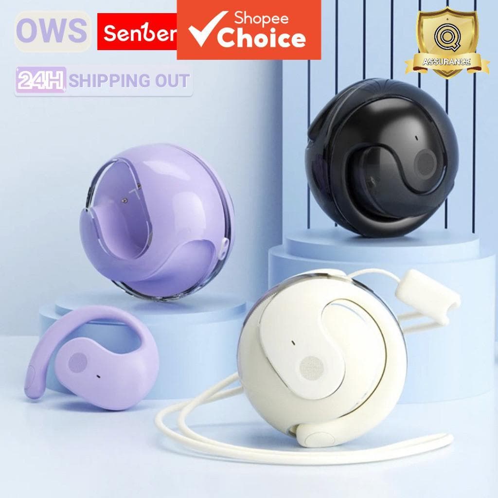  SenBenBao OWS BY01 Fones de ouvido de qualidade de som HiFi, fones de ouvido Bluetooth sem fio, fones de ouvido à prova
