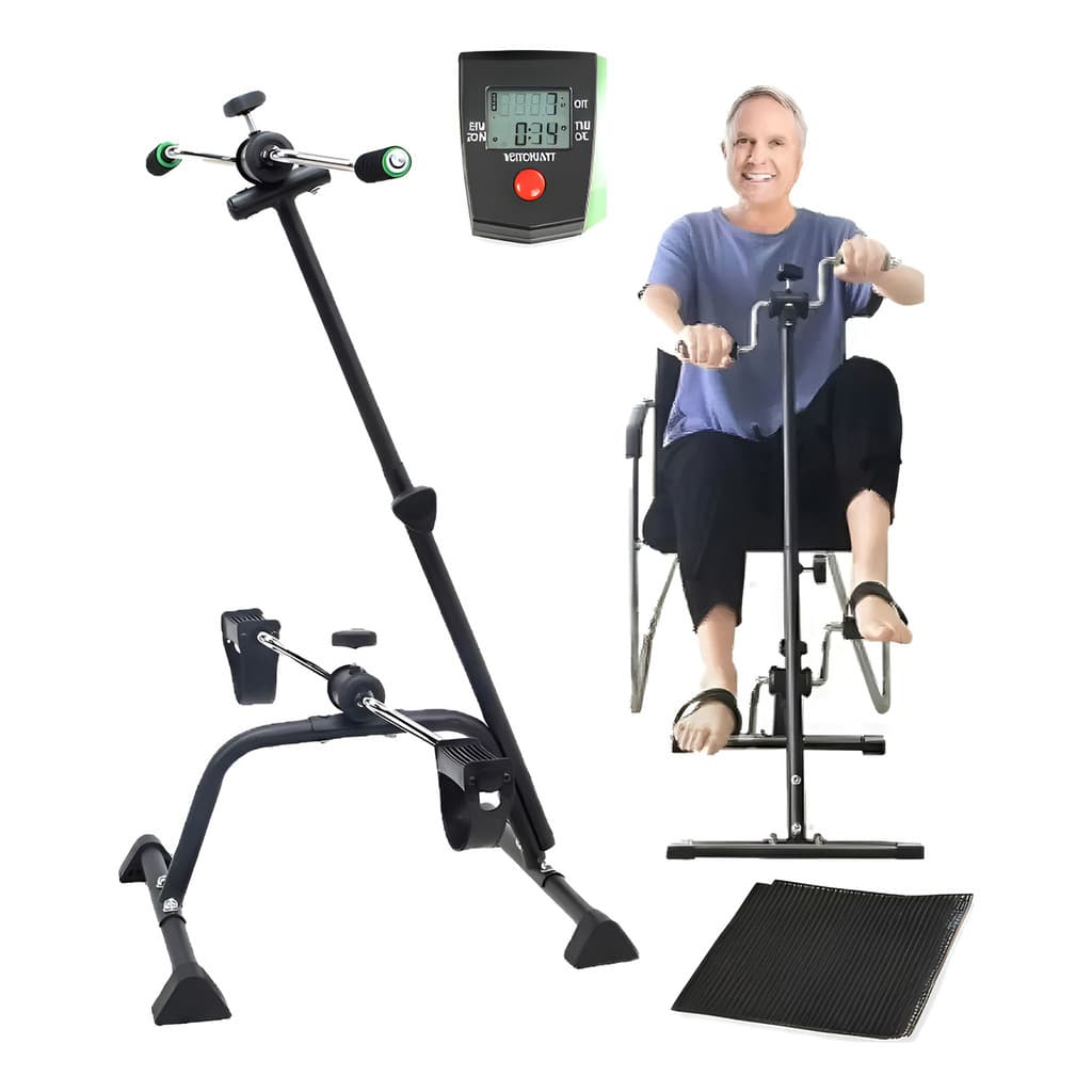 Pedaleira e Mini Bicicleta Ergométrica Para Mãos e Pés |Aparelho de Exercícios Portátil para Braços e Pernas Silencioso