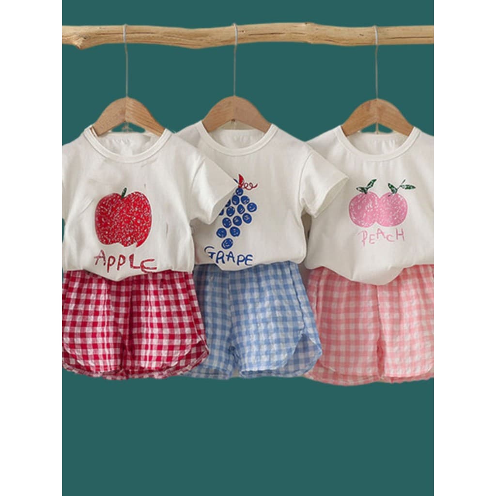Bebê menina terno crianças roupas de verão meninas bebê manga curta camiseta Shorts roupas de verão puro algodão roupas 