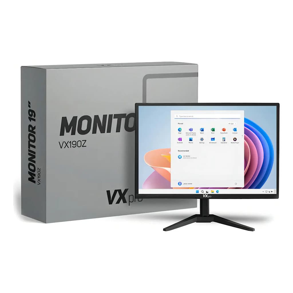 Monitor Gamer Vxpro Vx190z 19 Led Wsxga 60hz 5ms Hdmi Vga Cor Preto 127/220v