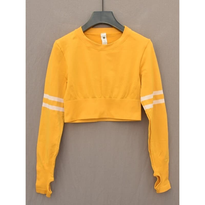 Flor cor desconto Y1 roupas de Fitness de manga comprida feminino carta impressão magro-ajuste roupas de Yoga correndo t