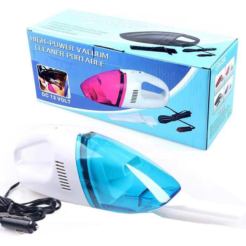 Aspirador de Pó Portátil Mini para Carro, Removedor de Poeira Azul e Branco, Aspirador de Mão para Limpeza do Interior d