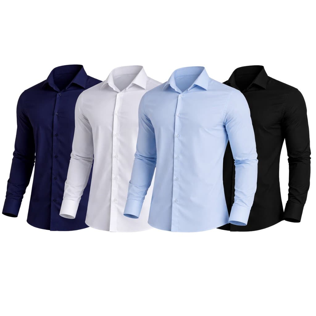 Camisa Social Masculina Manga Longa Slim Premium Clássica