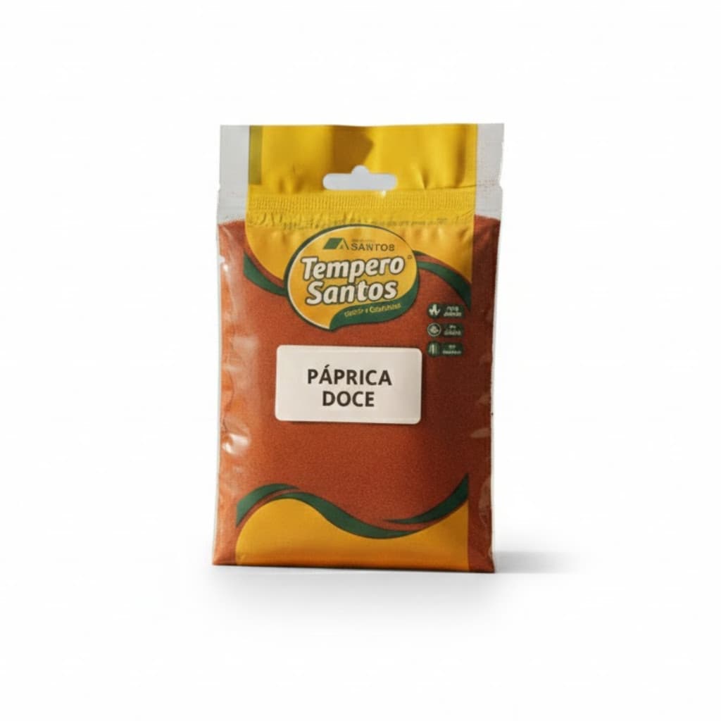 Tempero Páprica Doce Em Pó - 500g Pura 100% | Para Massas Aves Arroz - Tempero Santos