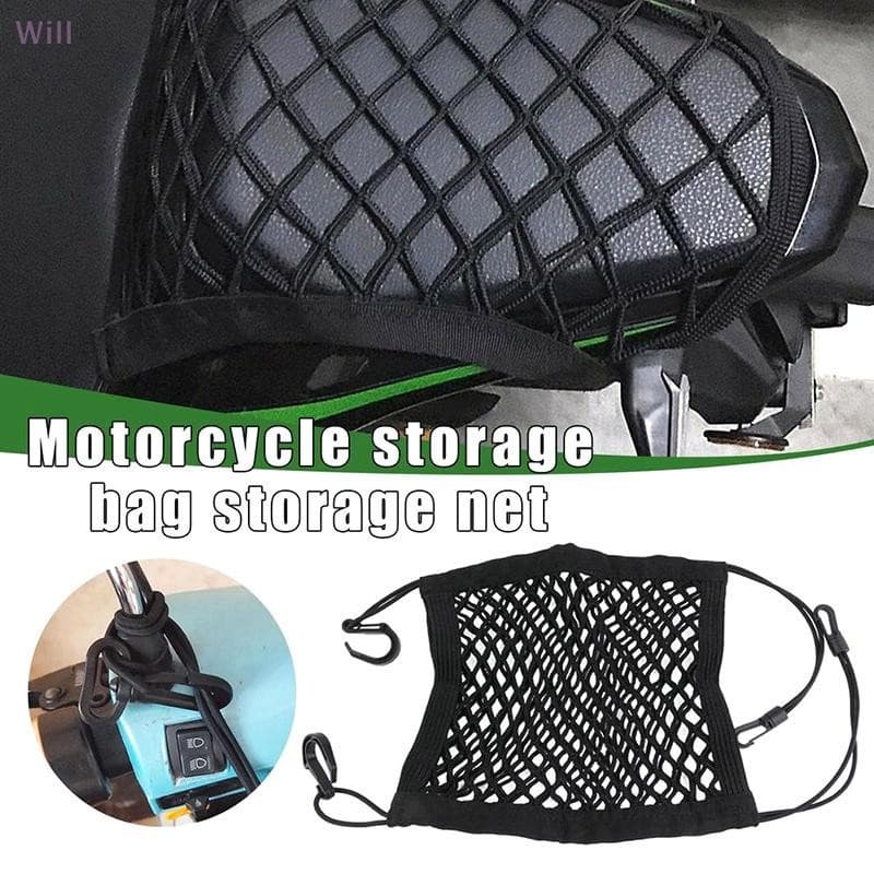 1 Pçs Rede De Carga Da Motocicleta Para Armazenamento Capacete Bungee Net Com Ganchos Bagagem Alta Elástica Dupla Camada